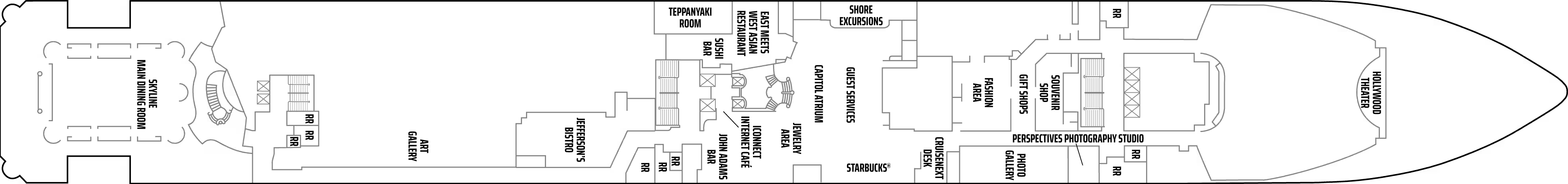 Deck 5 plan on Pride of America