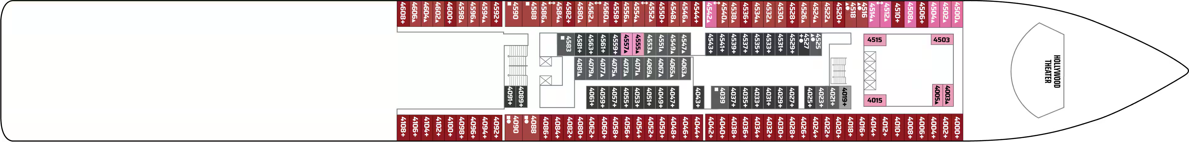 Deck 4 plan on Pride of America
