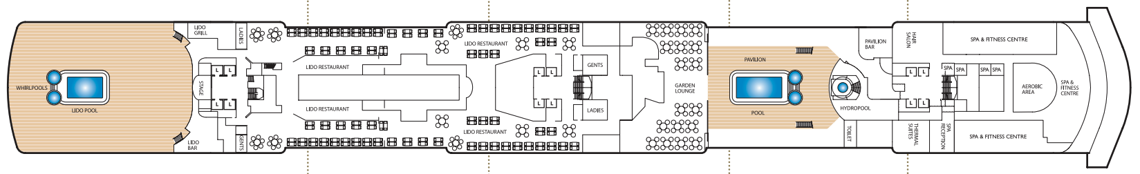 Deck 9 plan on Queen Elizabeth