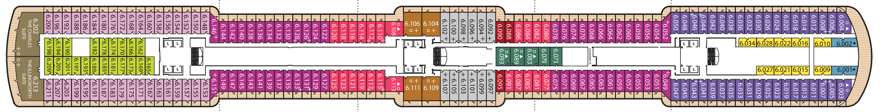 Deck 6 plan on Queen Elizabeth