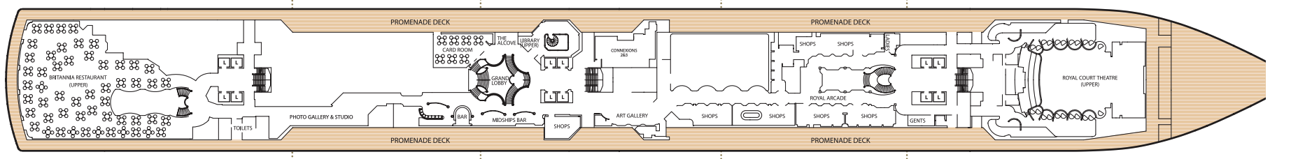 Deck 3 plan on Queen Elizabeth