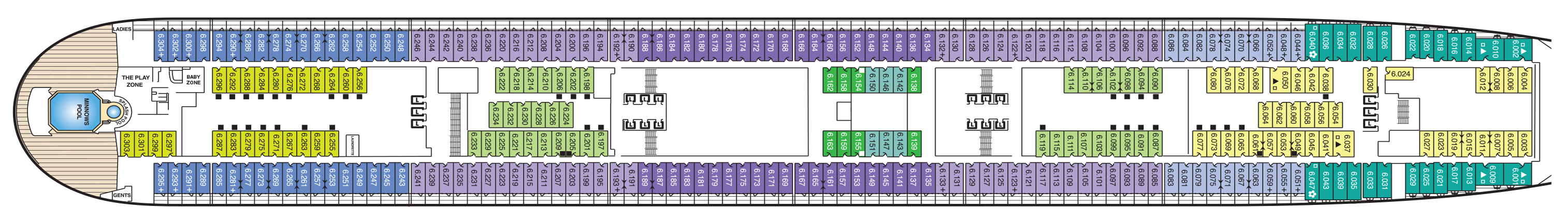 Deck 6 plan on Queen Mary 2