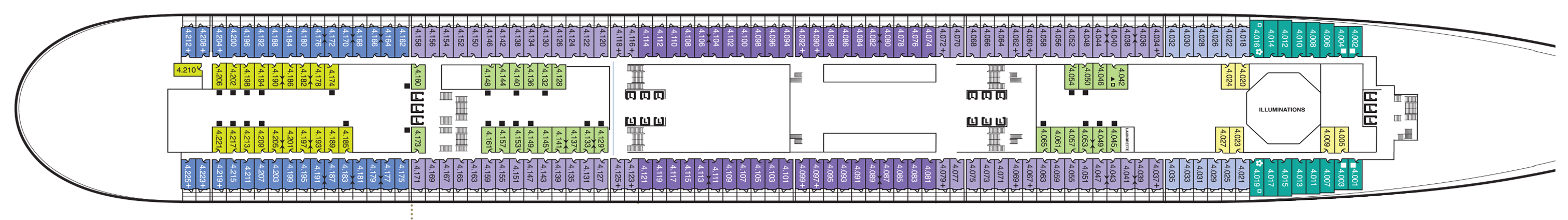 Deck 4 plan on Queen Mary 2