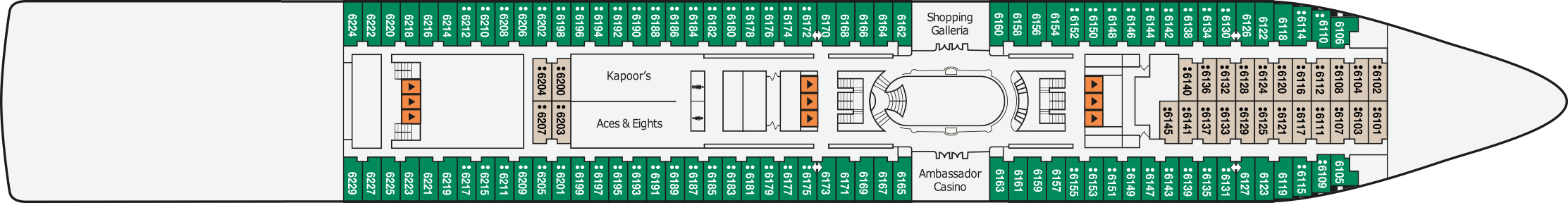 Deck 6 plan on Ambience