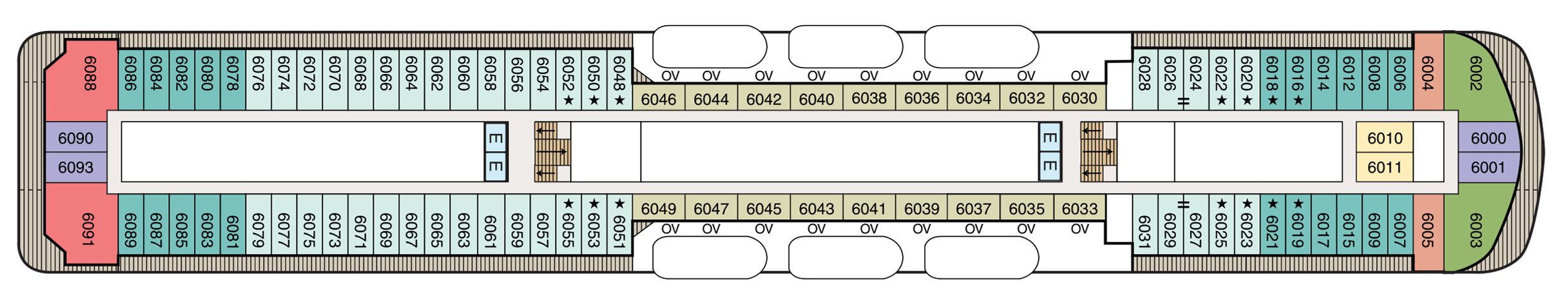 Deck 6 plan on Oceania Regatta