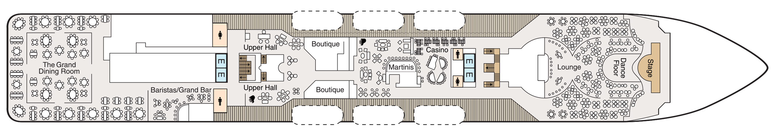 Deck 5 plan on Oceania Regatta