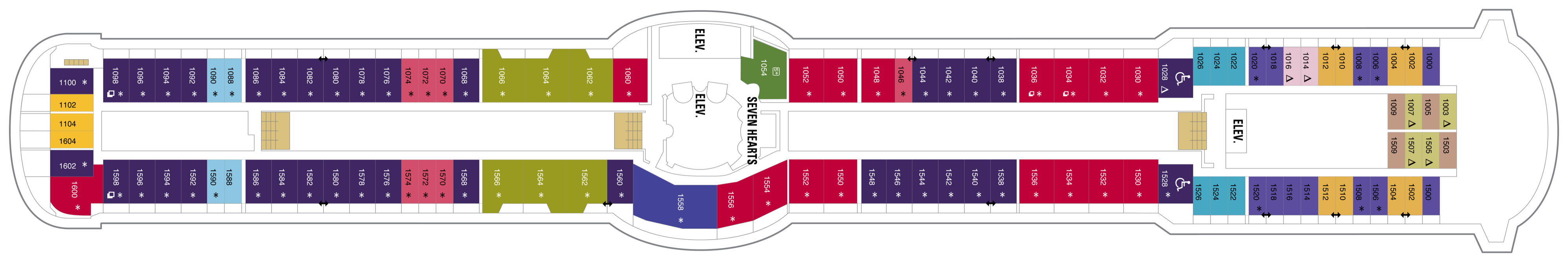 Deck 10 plan on Radiance of the Seas
