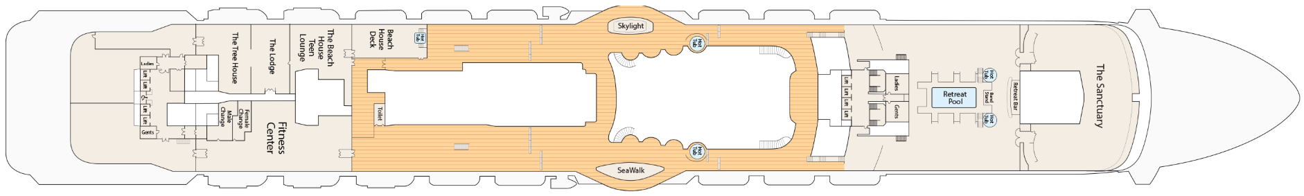 Deck 17 plan on Royal Princess