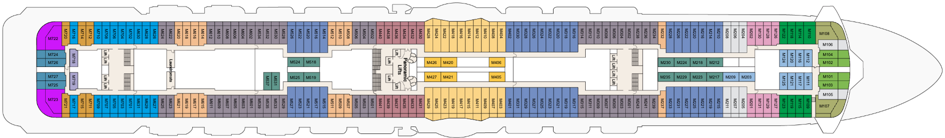 Deck 15 plan on Royal Princess