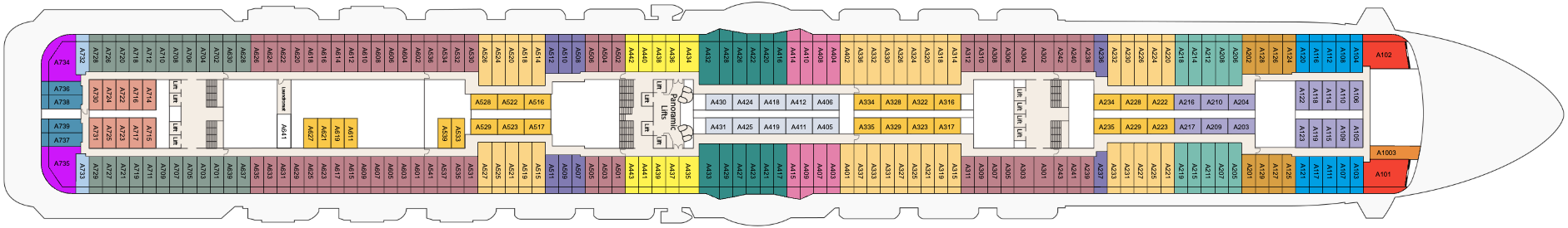 Deck 12 plan on Royal Princess