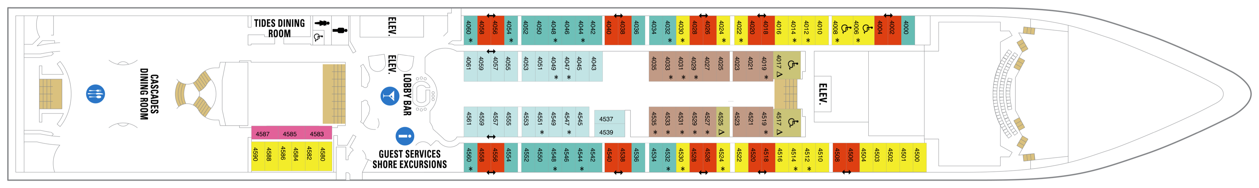 Deck 4 plan on Radiance of the Seas
