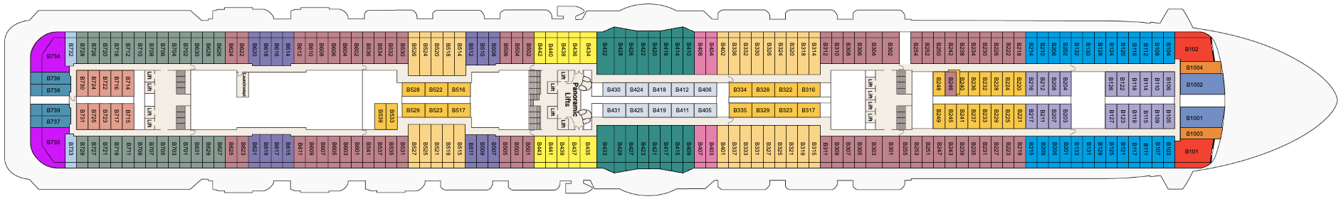 Deck 11 plan on Royal Princess