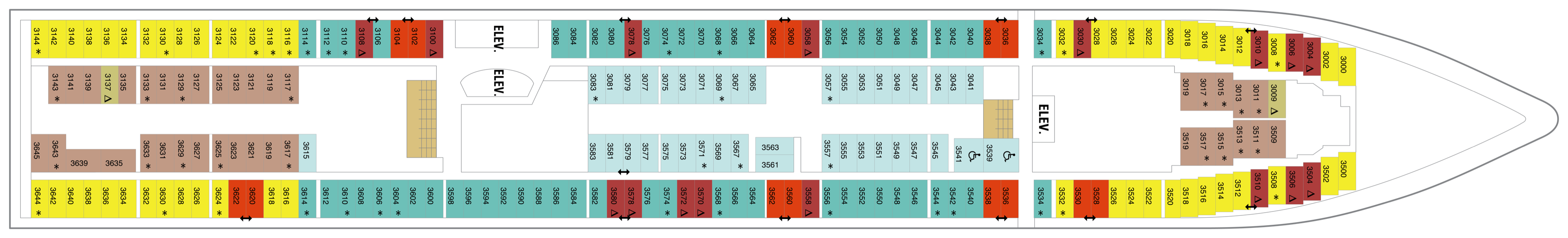 Deck 3 plan on Radiance of the Seas