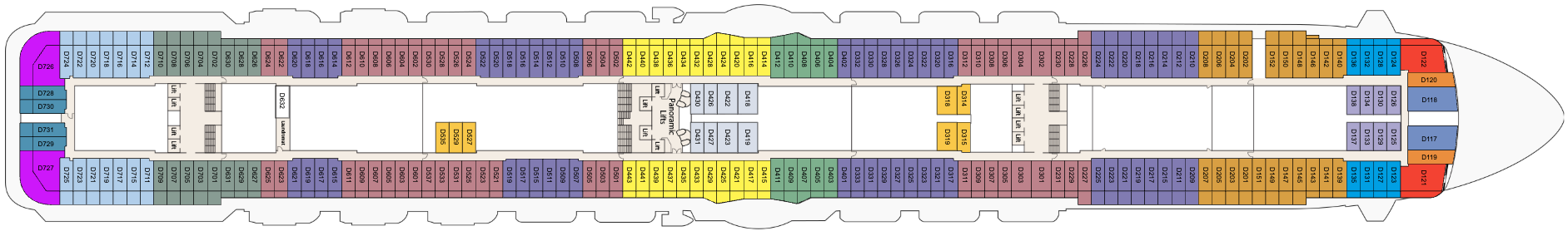 Deck 9 plan on Royal Princess