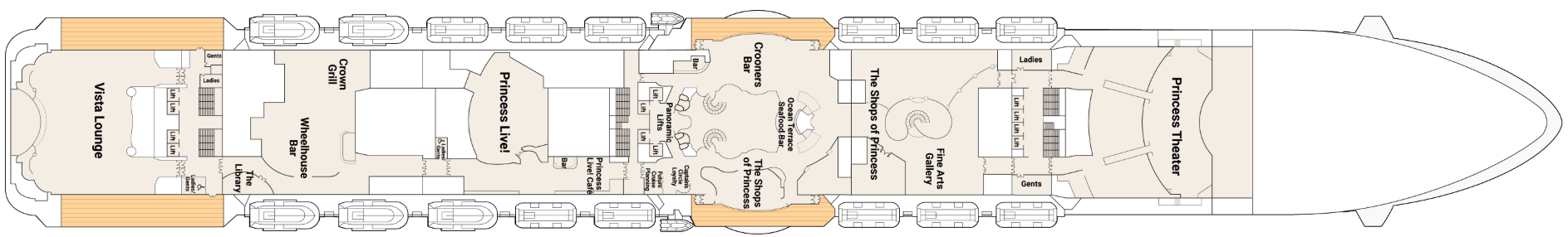 Deck 7 plan on Royal Princess