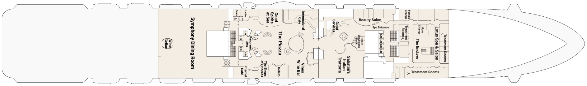 Deck 5 plan on Royal Princess