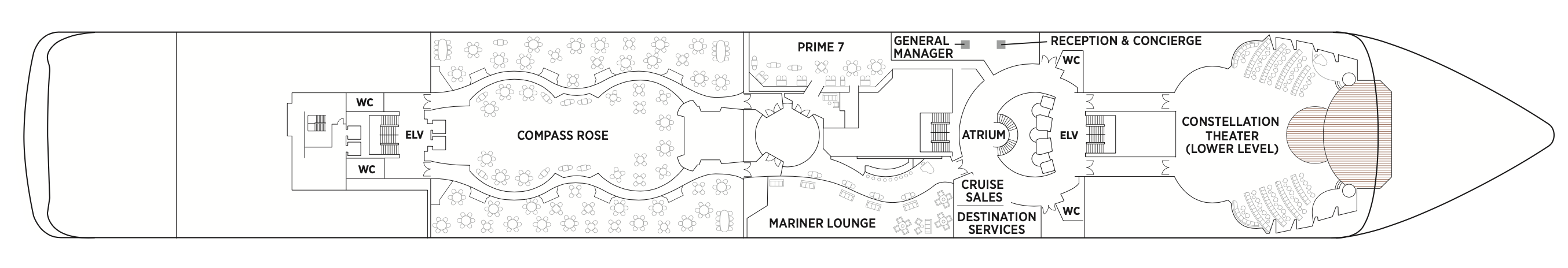 Deck 5 plan on Seven Seas Mariner