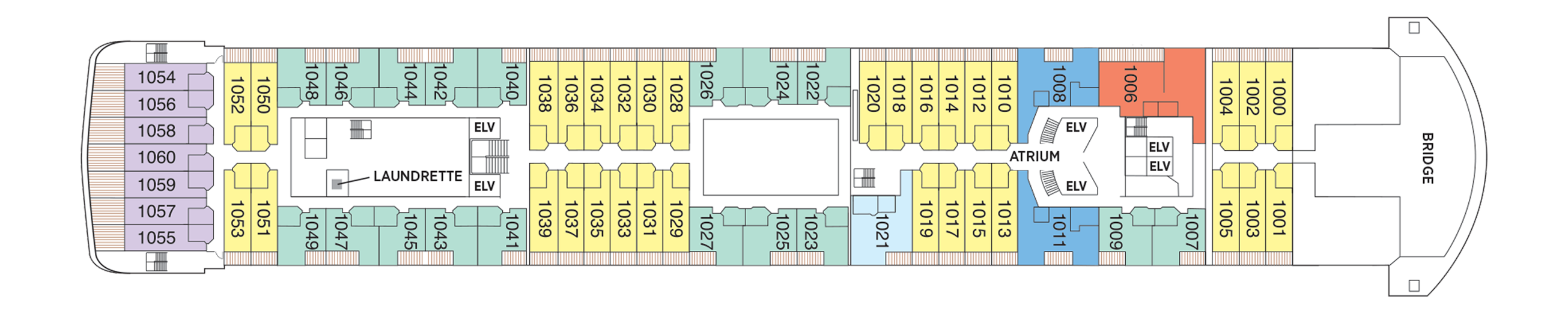 Deck 10 plan on Seven Seas Voyager