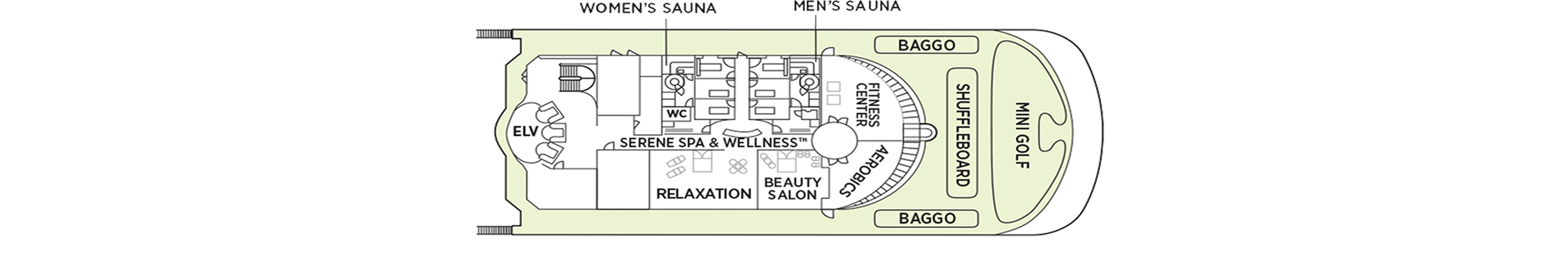 Deck 12 plan on Seven Seas Navigator