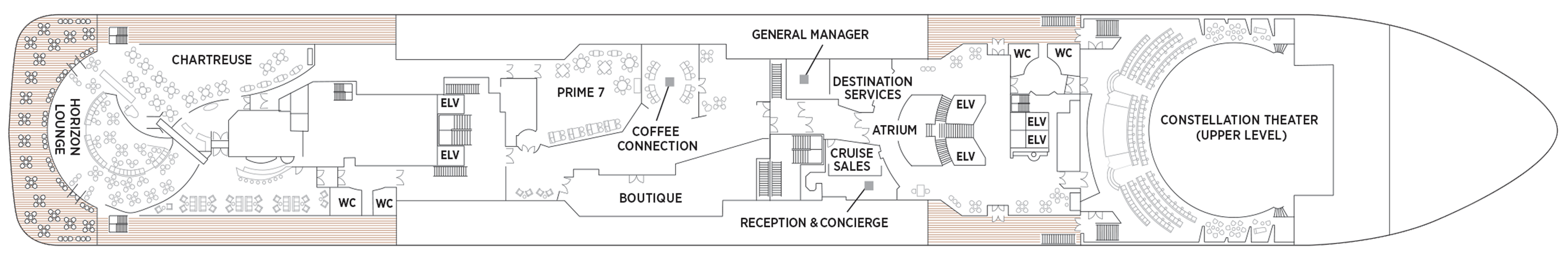 Deck 5 plan on Seven Seas Voyager