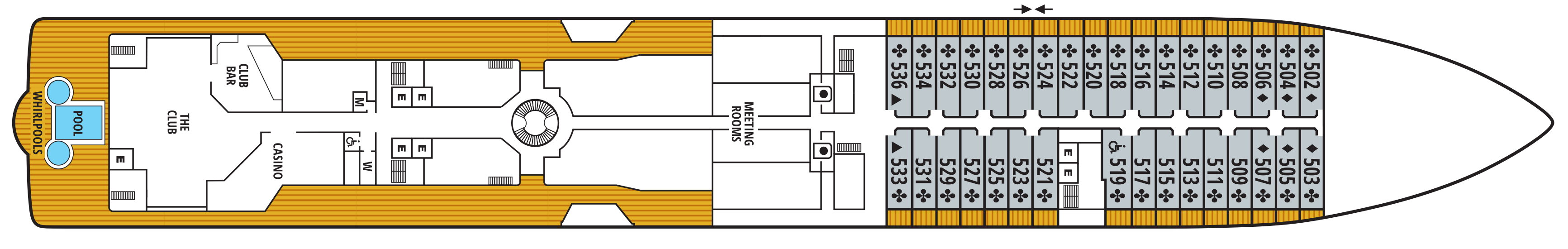 Deck 5 plan on Seabourn Quest