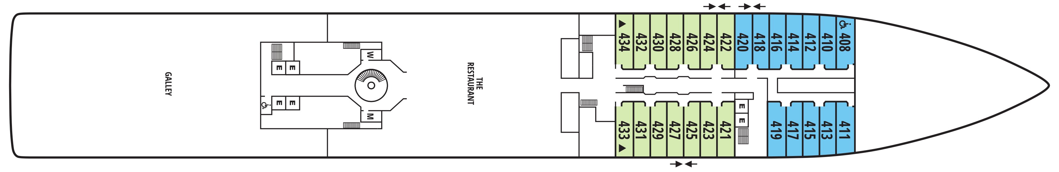 Deck 4 plan on Seabourn Quest
