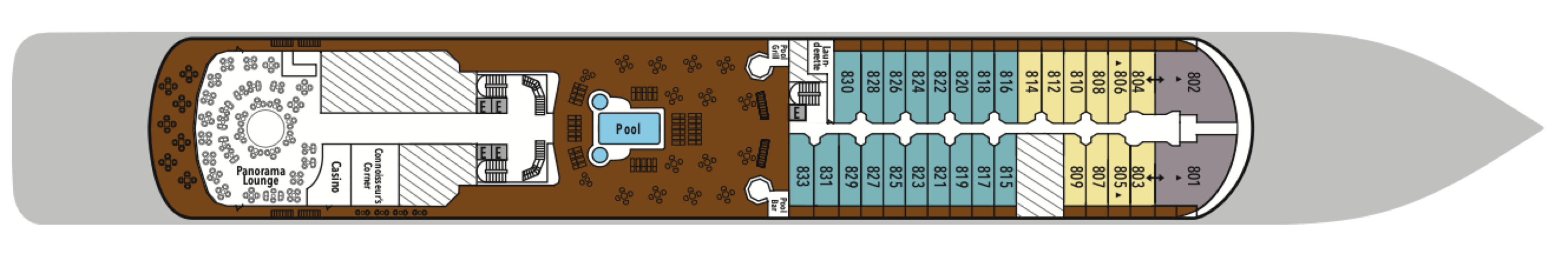 Deck 8 plan on Silver Shadow