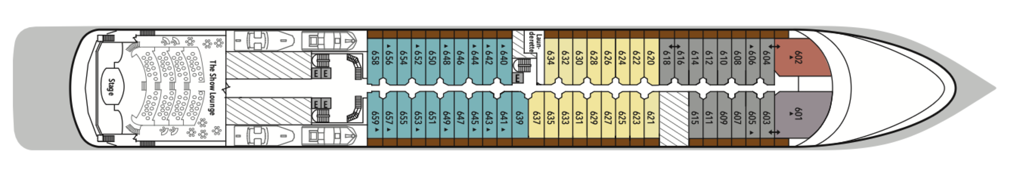 Deck 6 plan on Silver Shadow