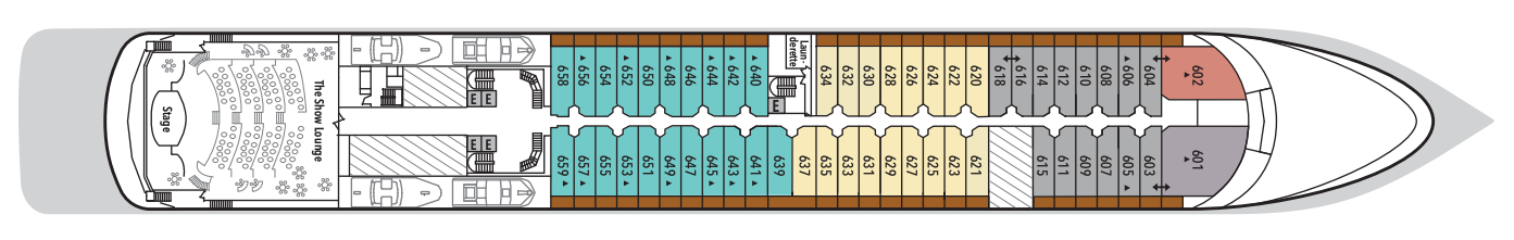 Deck 6 plan on Silver Whisper