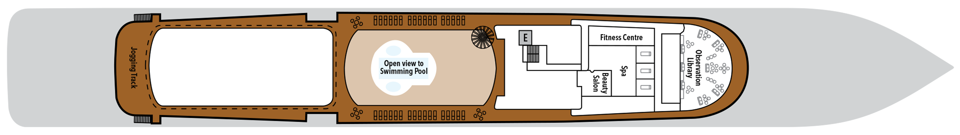 Deck 9 plan on Silver Wind