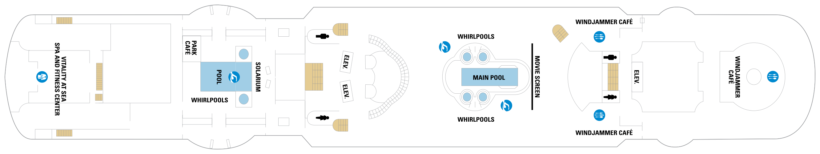 Deck 9 plan on Vision of the Seas