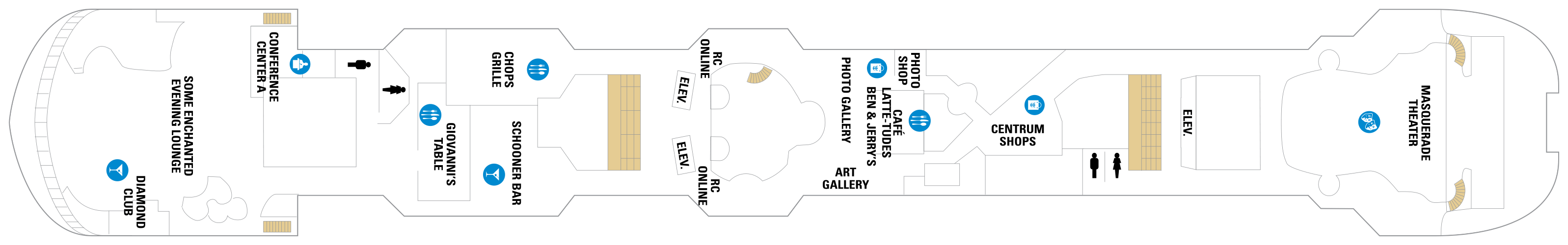 Deck 6 plan on Vision of the Seas