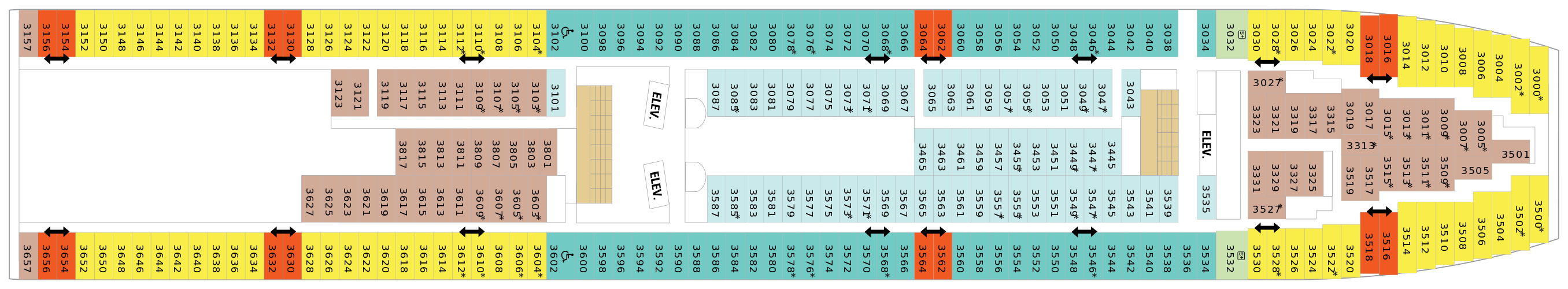Deck 3 plan on Vision of the Seas