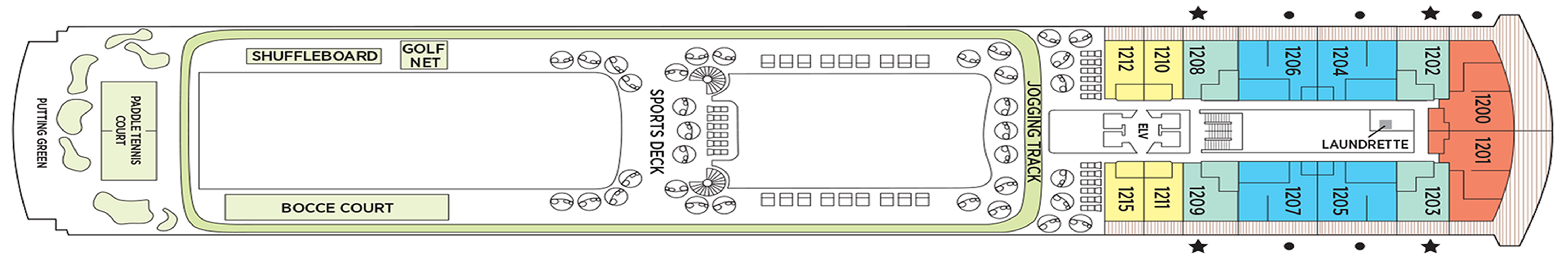 Deck 12 plan on Seven Seas Explorer