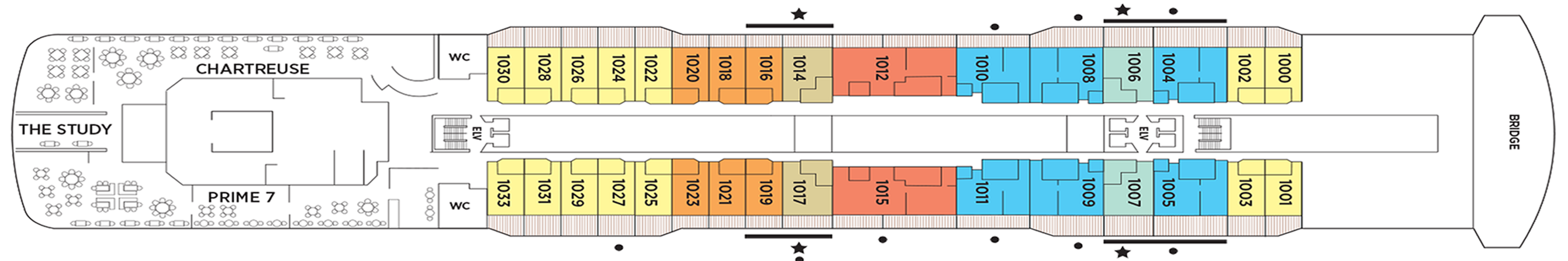 Deck 10 plan on Seven Seas Explorer