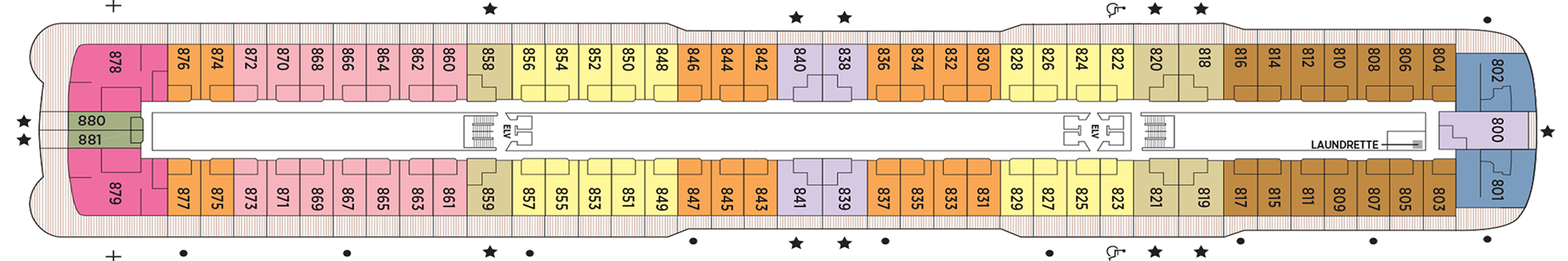 Deck 8 plan on Seven Seas Explorer
