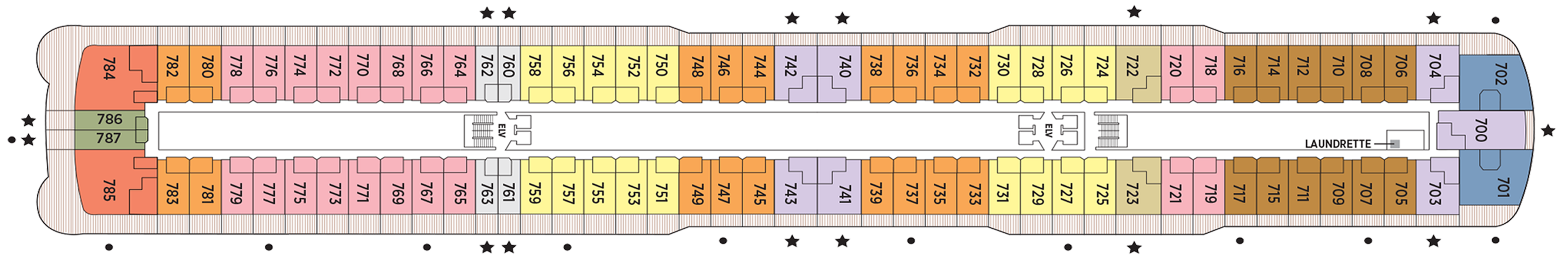 Deck 7 plan on Seven Seas Explorer