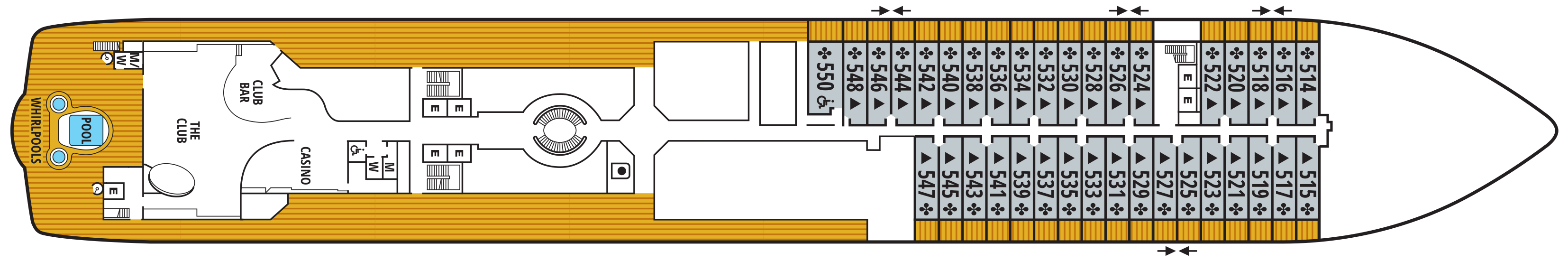Deck 5 plan on Seabourn Encore