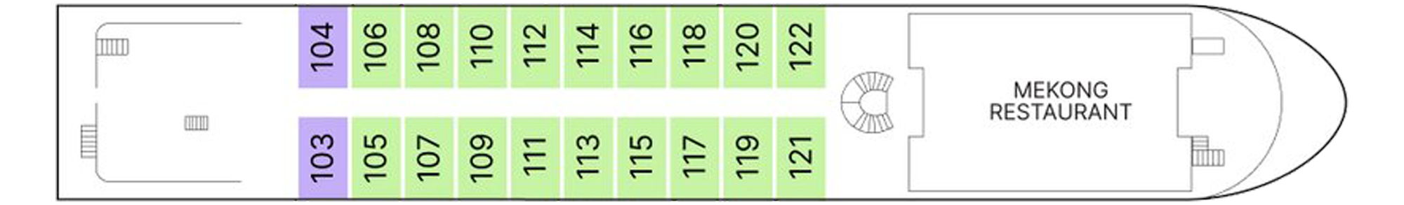 Tonle Main Deck plan on AmaDara