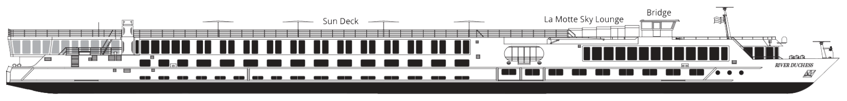 Sun Deck plan on River Duchess