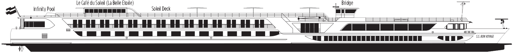Soleil Deck plan on S.S. Bon Voyage