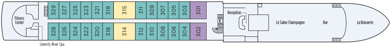 Bordeaux Deck plan on S.S. Bon Voyage