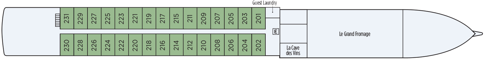 Medoc Deck plan on S.S. Bon Voyage