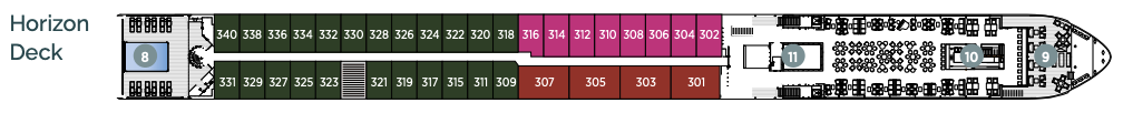 Horizon Deck plan on Emerald Star