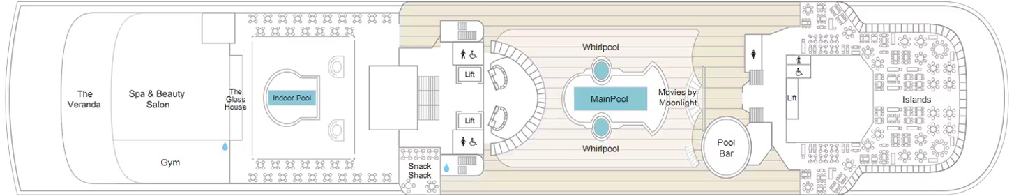 Deck 9 plan on Marella Discovery