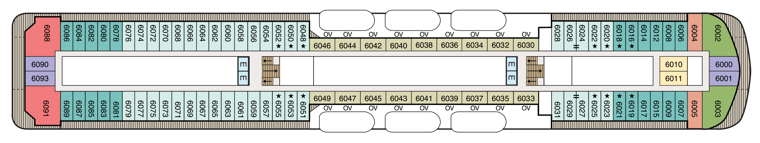 Deck 6 plan on Oceania Sirena