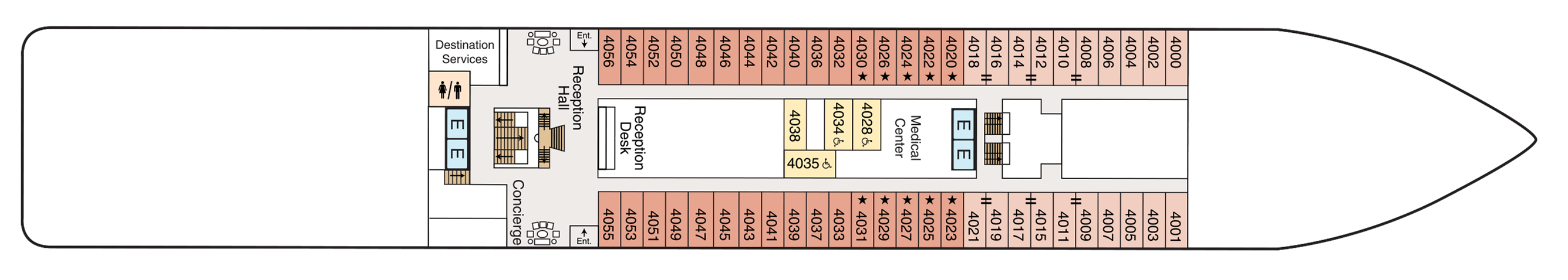 Deck 4 plan on Oceania Sirena