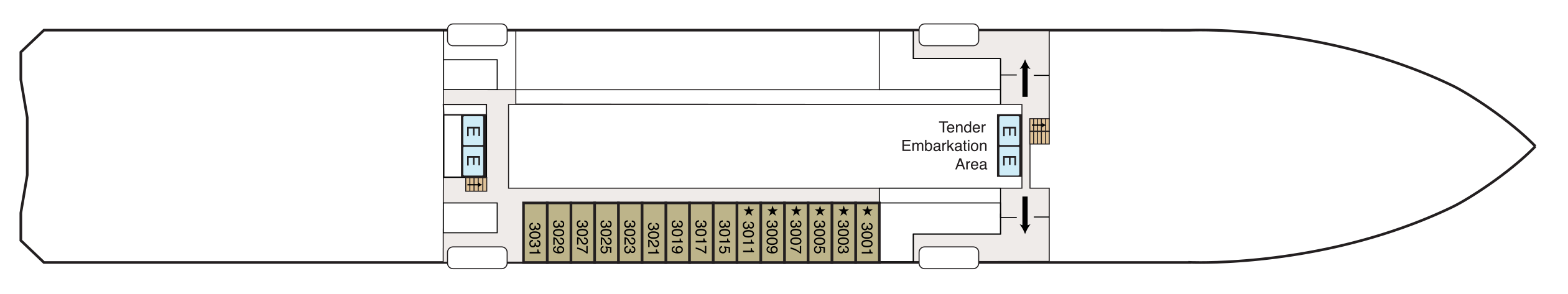 Deck 3 plan on Oceania Sirena