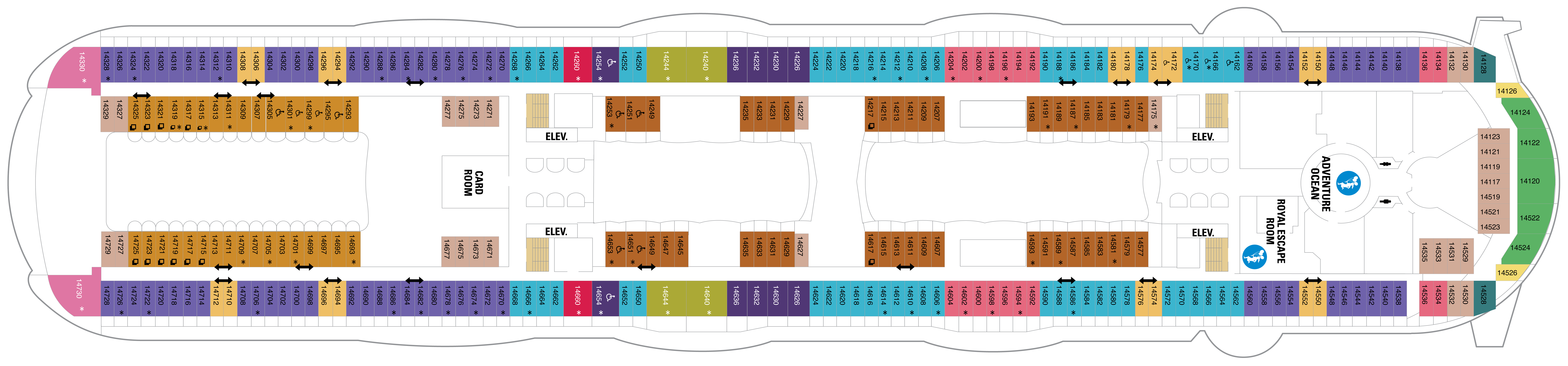 Deck 14 plan on Harmony of the Seas