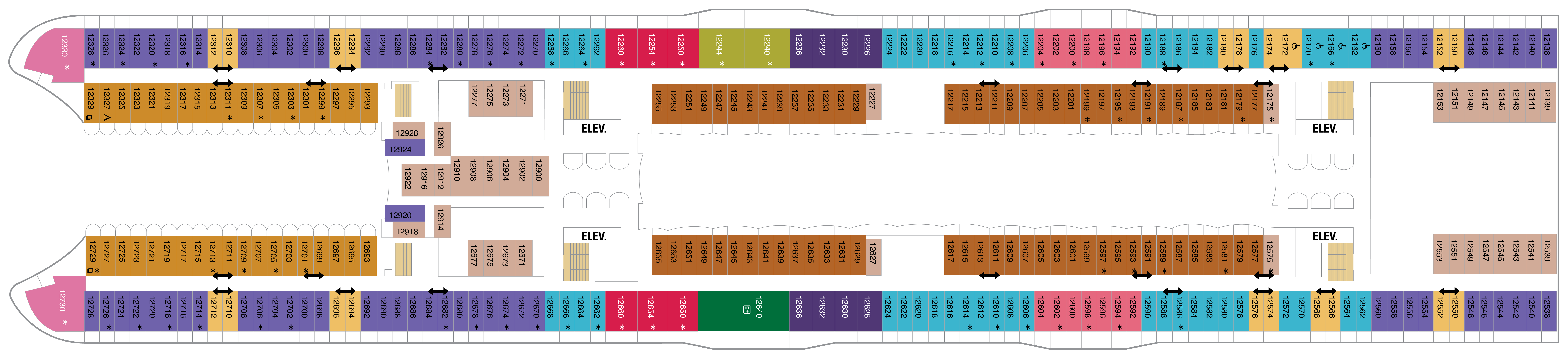 Deck 12 plan on Harmony of the Seas